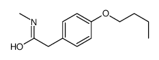 2-(4-丁氧基苯基)-N-甲基乙酰胺 结构式
