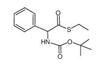 Benzeneethanethioic acid, α-[[(1,1-dimethylethoxy)carbonyl]amino]-, S-ethyl ester 结构式