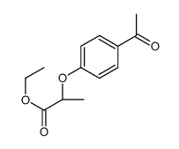 Propanoic acid, 2-(4-acetylphenoxy)-, ethyl ester, (2R)- 结构式
