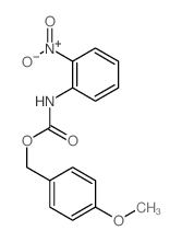 邻硝基苯胺基甲酸对甲氧基苄酯 结构式