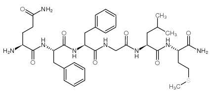 GLN-PHE-PHE-GLY-LEU-MET-NH2 结构式