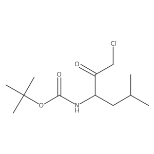 BOC-L-亮氨酸氯甲基酮 结构式