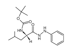 N-叔丁氧羰基-L-亮氨酸-2-苯酰肼 结构式
