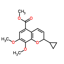 2-环丙基-7,8-二甲氧基-2H-苯并吡喃-5-甲酸甲酯 结构式