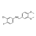 3-氯-4-氟-N-(3,4-二甲氧基苄基)苯胺 结构式