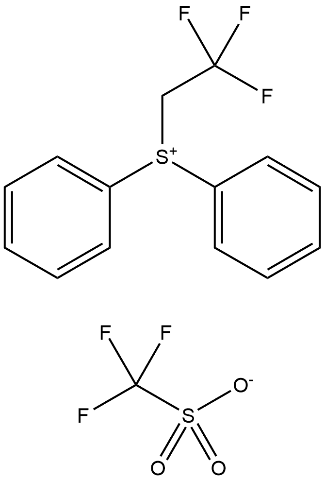 三氟甲磺酸二苯(2,2,2-三氟乙基)锍 结构式
