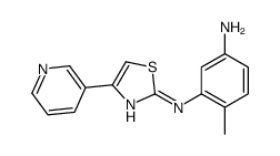 2-(2-甲基-5-氨基苯基氨基)-4-(3-吡啶)噻唑 结构式