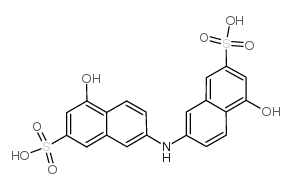 7,7'-亚氨双(4-羟基-2-萘磺酸) 结构式