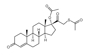 Pregn-4-ene-3,20-dione, 17-(acetyloxy)-21-(acetylthio)- (9CI) 结构式