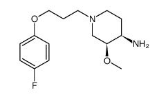 (3S,4R)-1-[3-(4-氟苯氧基)丙基]-3-甲氧基-4-哌啶胺 结构式