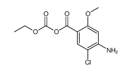 4-氨基-5-氯-2-甲氧基苯甲酸(乙基碳酸)酐 结构式