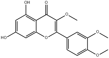 槲皮素-3,3′,4′-三甲醚 结构式