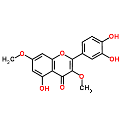 5,3',4'-三羟基-3,7-二甲氧基黄酮 结构式