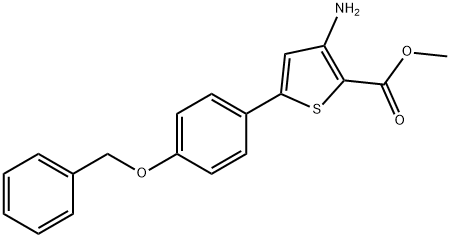 3-氨基-5-(4-苄氧基苯基)噻吩-2-羧酸甲酯 结构式