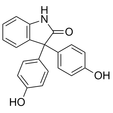 3,3-二(4-羟基苯基)-2(3H)-吲哚酮 结构式
