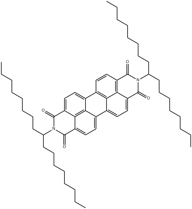 2,9-双(1-辛基壬基)蒽并[2,1,9-DEF:6,5,10-D'E'F']二异喹啉-1,3,8,10(2H,9H)-四酮 结构式