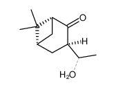 Bicyclo[3.1.1]heptan-2-one, 3-(1-hydroxyethyl)-6,6-dimethyl-, [1R-[1α,3α(R*),5α]]- (9CI) 结构式