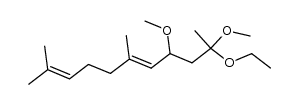 10-乙氧基-8,10-二甲氧基-2,6-二甲基-2,6-十一碳二烯 结构式