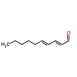 反式-2,4-癸二烯醛 结构式