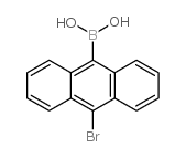 10-溴蒽-9-硼酸 结构式
