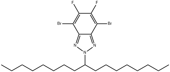 4,7-二溴-5,6-二氟-2-(1-辛基壬基)-2H-苯并三唑 结构式