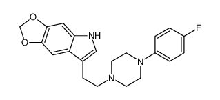 7-[2-[4-(4-氟苯基)哌嗪-1-基]乙基]-5H-[1,3]二氧杂环戊并[4,5-f]吲哚 结构式