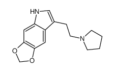 7-[2-(1-吡咯烷基)乙基]-5H-1,3-二氧杂环戊并[4,5-f]吲哚 结构式