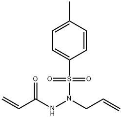 2-[(4-甲基苯基)磺酰基]-2-(2-丙烯-1-基)肼基丙烯酸 结构式