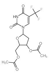 3',5'-二乙酸酯-α,α,α-三氟胸苷 结构式