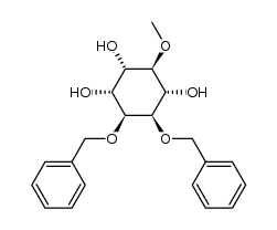 4-O-甲基-1,2-二-O-(苯甲基)-D-手性肌醇 结构式