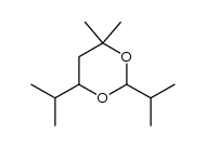 4,4-二甲基-2,6-二异丙基-1,3-二氧六环 结构式