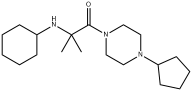 2-(环己基氨基)-1-(4-环戊基-1-哌嗪基)-2甲基-1-丙酮 结构式