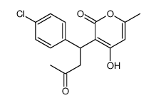 3-[1-(4-氯苯基)-3-氧代丁基]-4-羟基-6-甲基-2H-吡喃-2-酮 结构式