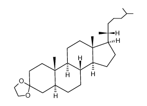 螺[1,3-二氧戊环-2,3'-[5α]胆甾烷] 结构式