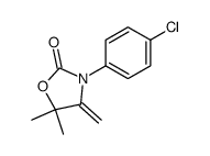3-(4-Chlorophenyl)-5,5-dimethyl-4-methylene-1,3-oxazolidin-2-one 结构式