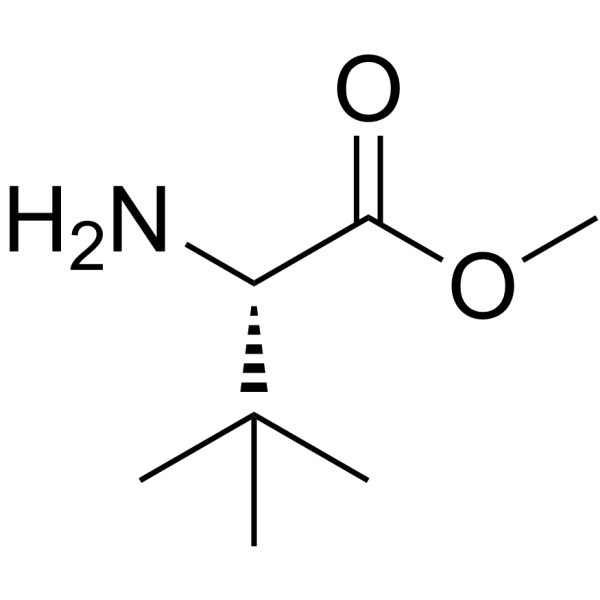 (2S)-2-氨基-3,3-二甲基丁酸甲酯 结构式