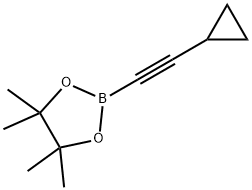2-(环丙基乙炔基)-4,4,5,5-四甲基-1,3,2-二氧硼杂环戊烷 结构式