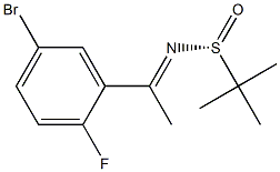 (R,E)-N-(1-(5-溴-2-氟苯基)亚乙基)-2-甲基丙烷-2-磺酰胺 结构式
