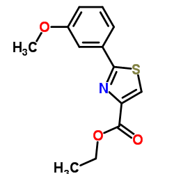 2-(3-甲氧基苯基)-噻唑-4-羧酸乙酯 结构式