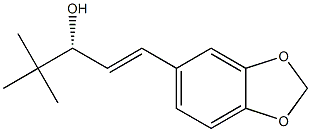 (E,3R)-1-(1,3-苯并二氧杂环戊烯-5-基)-4,4-二甲基戊-1-烯-3-醇 结构式