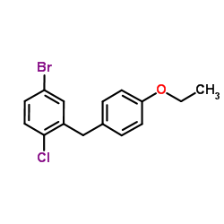 5-溴-2-氯-4'-乙氧基二苯甲烷 结构式