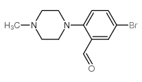 5-溴-2-(4-甲基哌嗪-1-基)苯甲醛 结构式