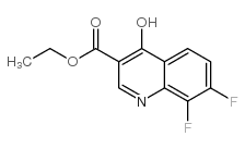 7,8-二氟-4-羟基喹啉-3-羧酸乙酯 结构式