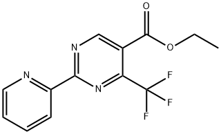4-三氟甲基-2-(吡啶-2-基)嘧啶-5-羧酸乙酯 结构式