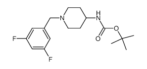 (1-(3,5-二氟苄基)哌啶-4-基)氨基甲酸叔丁酯 结构式