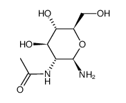 2-乙酰氨基-2-脱氧-beta-D-吡喃葡萄糖胺 结构式