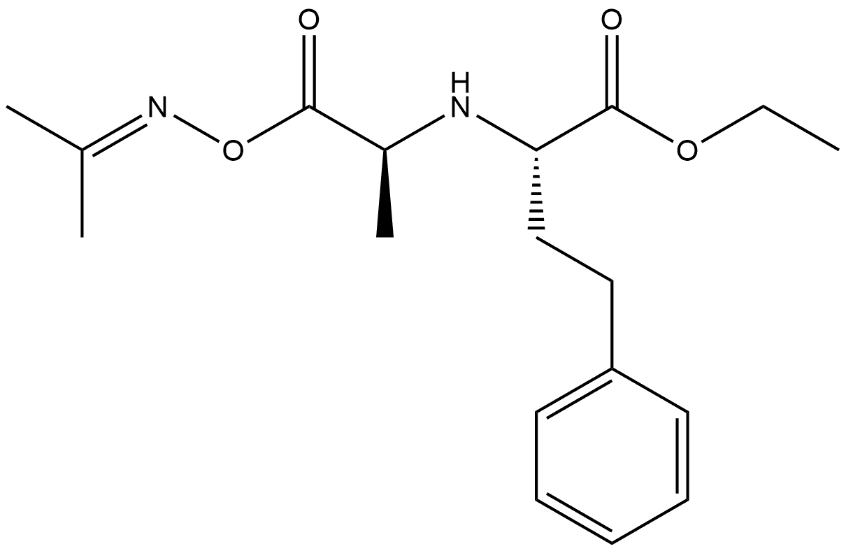 Benzenebutanoic acid, α-[[(1S)-1-methyl-2-[[(1-methylethylidene)amino]oxy]-2-oxoethyl]amino]-, ethyl ester, (αS)- 结构式