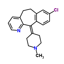 8-氯-6,11-二氢-11-(1-甲基-4-哌啶叉)-5H-苯并[5,6]环庚烷[1,2-b]吡啶 结构式