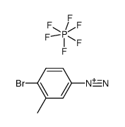 4-溴-3-甲基苯重氮六氟磷酸盐 结构式