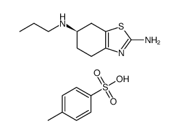 2,6-Benzothiazolediamine, 4,5,6,7-tetrahydro-N6-propyl-, (6R)-, 4-methylbenzenesulfonate (1:1) 结构式